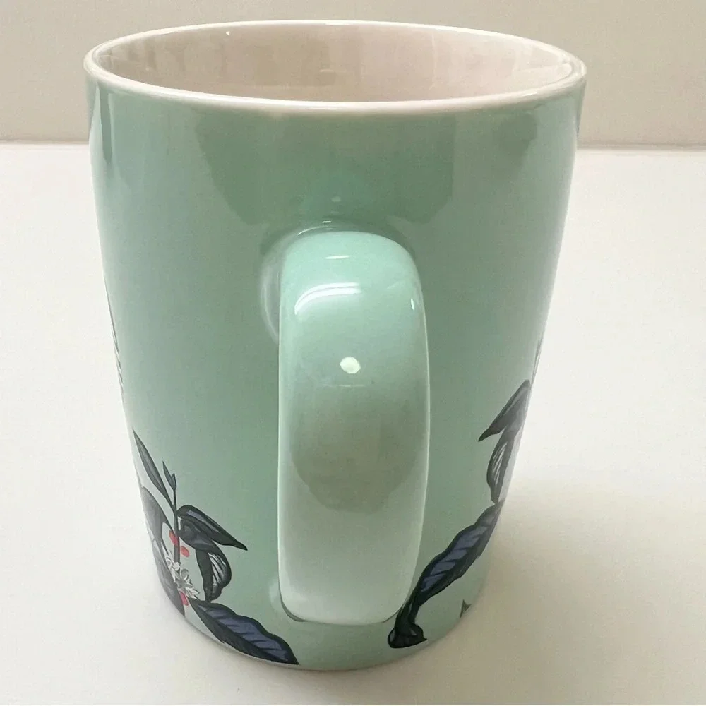 Starbucks Light Green 10 oz. cup. Blue Leaf Design.‎ 2021.